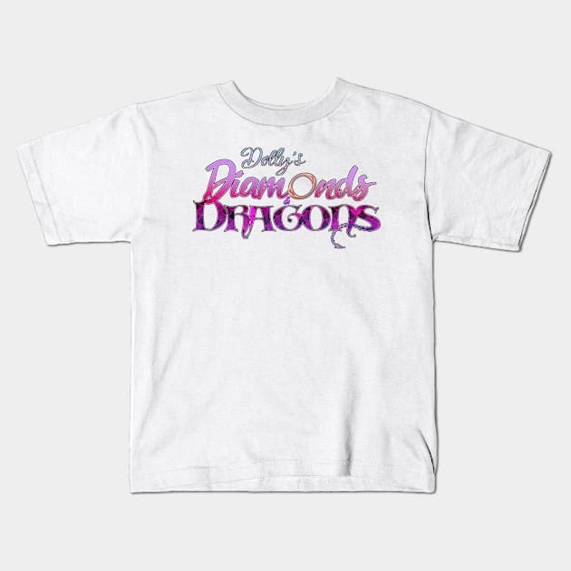 Dolly's Diamonds and Dragons Logo Kids T-Shirt by cwgrayauthor